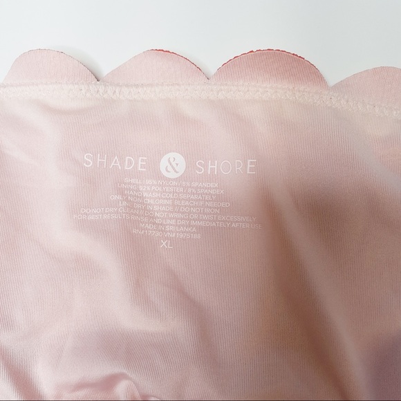 SHADE & SHORE Coral Scalloped Hipster Bikini Bottoms Mix & Match XL NWT - Picture 7 of 14